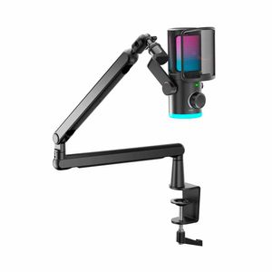 Microfono Gamer Fifine Tam6 Con Brazo Black