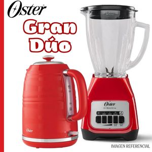 COMBO OSTER LICUADORA KALIMAN + HERVIDOR ELÉCTRICO 1.8 ROJO