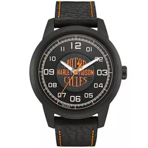 Reloj Bulova Harley Davidson 78A116 Edicion Limitada Acero Inoxidable Negro Correa Cuero Negro