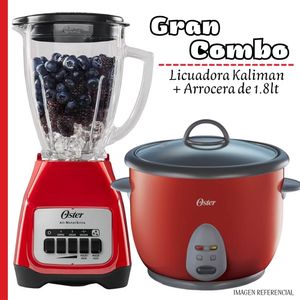 COMBO OSTER LICUADORA KALIMAN + ARROCERA 1.8 ROJO