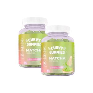 Gomitas De Matcha Curvy Gummies 60 Unidades 2 Potes