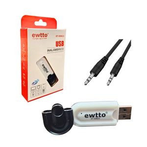 Receptor Bluetooth Dual Plug y Usb Para Autos / parlantes Ewtto ET-E0621