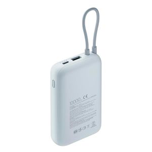 Power Bank Xiaomi 10000mAh con Cable Integrado 22.5W Azul Claro