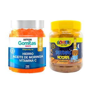 Gomitas Adulto Hierro + Gomitas Buenas Noches Para Niños