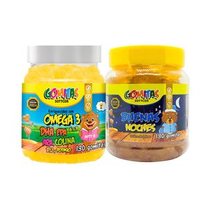 Gomitas Niños Omega + Gomitas Buenas Noches Niños