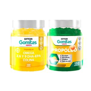 Gomitas Omega 3 + Gomitas de Propolio Adulto