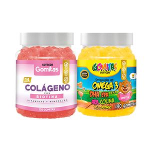 Gomitas Adulto Colageno y Biotina + Omega Para Niños