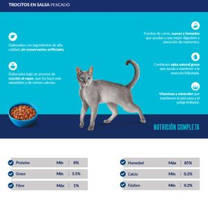 Comida Húmeda para Gato Ricocat Pescado 85gr