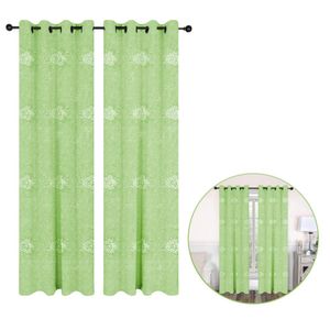 Cortina Blackout Sala 140x240 cm en Poliéster Aro Metalico Verde 2