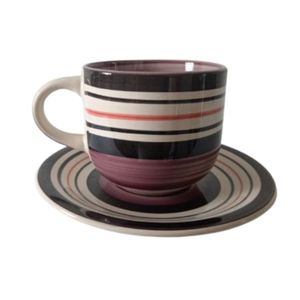 Tazas Aceitunadas de Losa con Platicos 6 Unidades