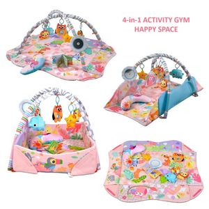 Gimnasio para Bebé Happy Space 4 en 1 Rosado