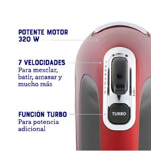 Batidora Oster de Mano 7 Velocidades -  Rojo  FPSTHM360R