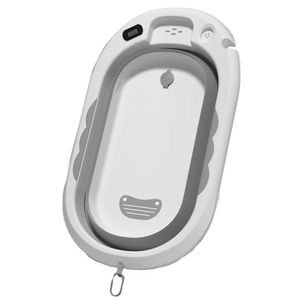 Tina Bañera  Splash Con Termómetro Gris