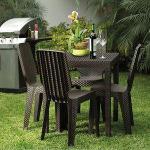 Mesa de Terraza Tavarua Cuadrada Ratan 75x75cm