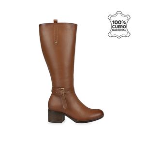 BOTA ALTA JODHPUR CASUAL INFORMAL FER-2430 MIEL VIALE CUERO