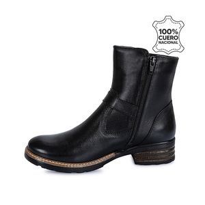 BOTIN JODHPUR CASUAL INFORMAL RUSSO-2405 NEGRO VIALE CUERO