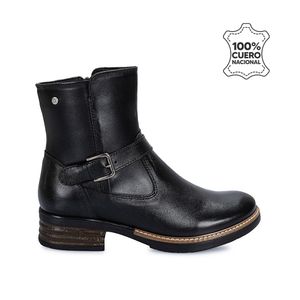 BOTIN JODHPUR CASUAL INFORMAL RUSSO-2405 NEGRO VIALE CUERO