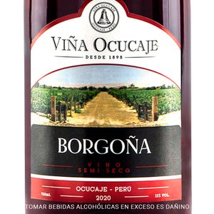 Pack X3 Vino Borgoña Ocucaje 750 Ml