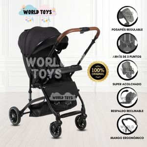 Coche de Paseo para Bebé «ANDALE» con Mango Reversible Negro