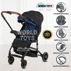 Coche de Paseo para Bebé «ANDALE» con Mango Reversible Azul