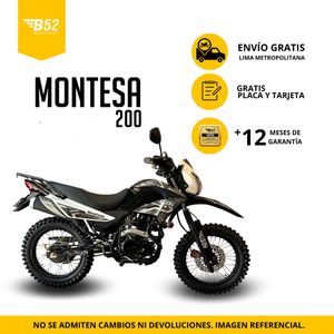 Moto Doble Propósito Off Road B52 Montesa 200 Cc - Negro