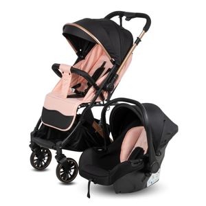 Coche Maleta de Lujo Para Bebé «J' SPARROW» con Portabebé Rosa