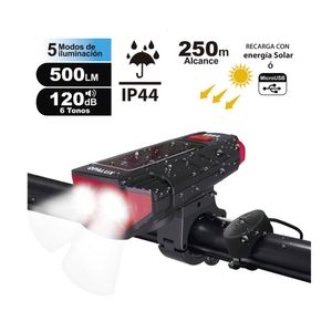 Luz Delantera Multifuncional con Timbre OP-HL329B OPALUX