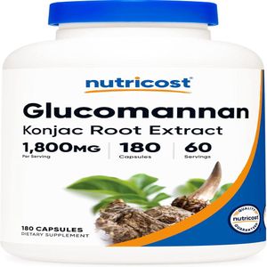 Nutricost Glucomanano Extracto de raíz de konjac Glucomannan