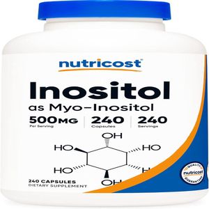 Nutricost Inositol en forma de Myo Inositol 500 mg 240 cápsulas