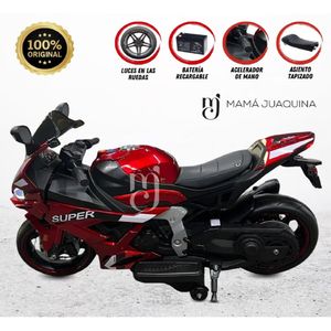 Moto Linial a Batería para Niños con Luces -Rojo