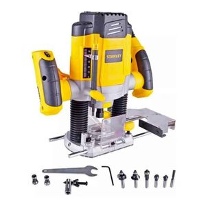 Ruteadora 1/4" 1200W 55 mm + 6 Fresas Stanley Srr1200-b2