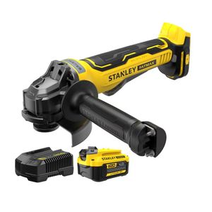 Amoladora Esmeril 4½" 20v + Bateria 4ah y Cargador Stanley SBG700-B2/SB204-B2/SC200-B2