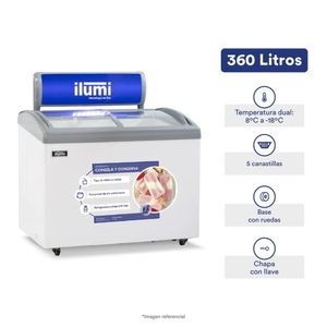 Congelador Con Tapa De Vidrio 460 Lts
