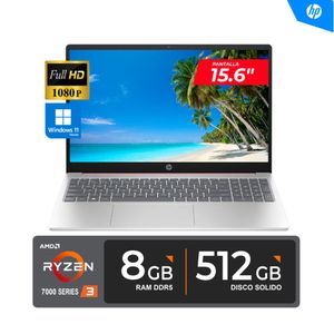 LAPTOP HP 15-FC0068LA  15.6" FHD AMD Ryzen™ 3 7320U 4.10GHz 8GB DDR5 512GB SSD Win11 Home - ROSADO