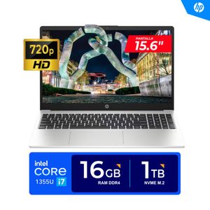 LAPTOP HP 250 G10  15.6" HD LED  Core i7-1355U  5.0GHz 10 Núcleos 16GB DDR4  1TB SSD FREEDOS