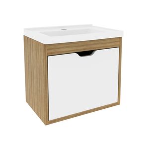 Mueble de baño con lavamanos 2020 Home Graz - Almendra/Blanco