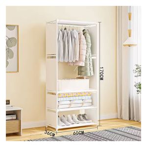 Ropero Armario Closet Perchero Organizador Ropa 1 Cuerpos Blanco 3054