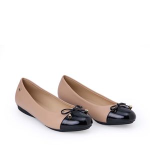 Zapato Ballerina Casual ALAY-2509 Beige/Negro Piazza
