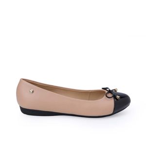 Zapato Ballerina Casual ALAY-2509 Beige/Negro Piazza