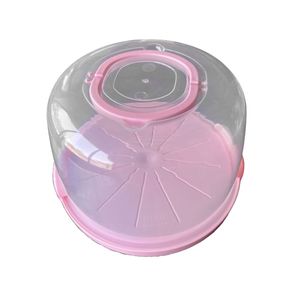 Porta Torta Frutas Comida Con Sujetadores Grande Rosado