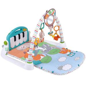 Gimnasio Piano Patadita Con Luces Sonido Y Espejo Konig Kids Azul