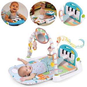 Gimnasio Piano Patadita Con Luces Sonido Y Espejo Konig Kids Azul