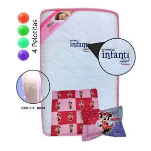 Colchón de Bebe para Cunas Pack and Play Rosado