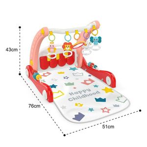 Gimnasio Caminador 2en1 Musical King Walker Rojo