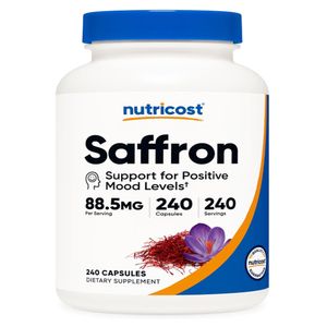Nutricost Extracto de azafrán 240 cápsulas – sin OMG, sin gluten