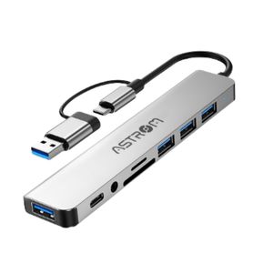 Usb Multi-hub 8 en 1 Astrom AST MH2381
