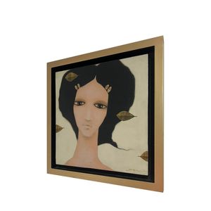 Cuadro Decorativo Dama Natural II 37x37 cm