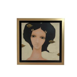 Cuadro Decorativo Dama Natural II 37x37 cm