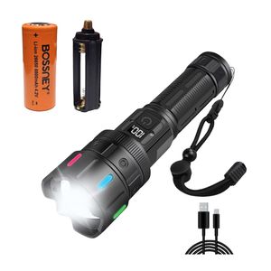 Linterna Tactica LED Multifuncion Bossney BS-L3310-TG