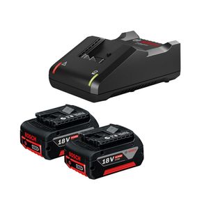 Kit 2 Baterías Ion de Litio 18V 4.0 Ah + Cargador Bosch 1600.A02.RM8-000